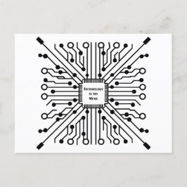Technologie ist meine Muse Postkarte