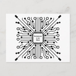 Technologie ist meine Muse Postkarte