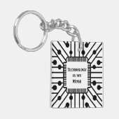 Technologie ist meine Muse Schlüsselanhänger (Vorderseite links)