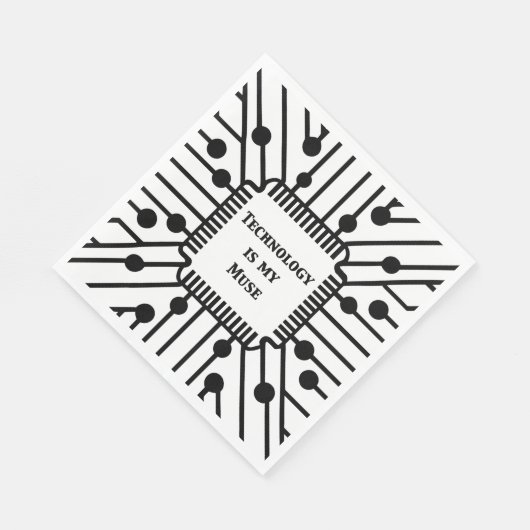 Technologie ist meine Muse Serviette (Ecke)