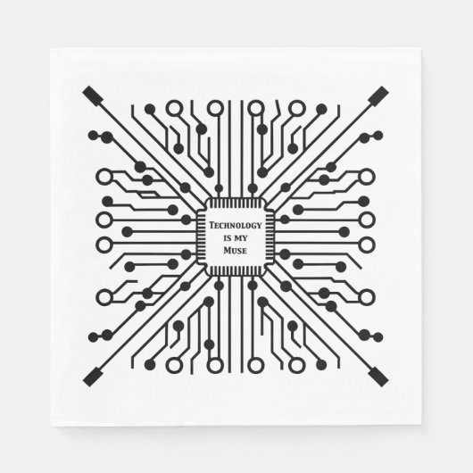 Technologie ist meine Muse Serviette (Vorderseite)