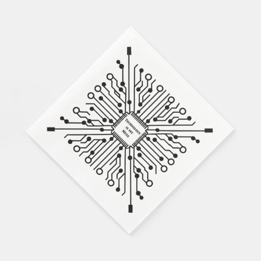 Technologie ist meine Muse Serviette (Ecke)