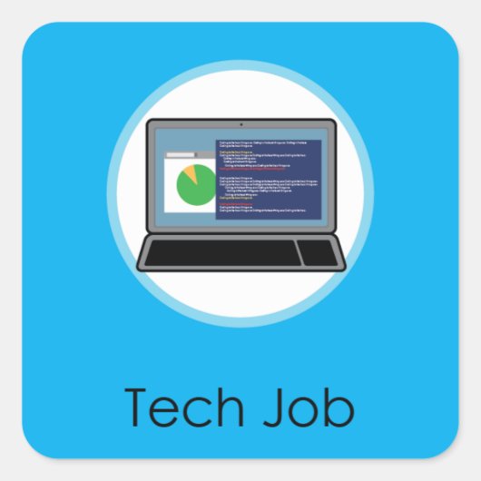 Technologie-Job Doljabi Doljanchi Dol Quadratischer Aufkleber (Vorderseite)