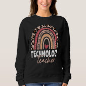 Technologie-Lehrer 100. Schultag Lustig Lehren Sweatshirt (Vorderseite)
