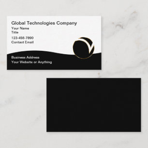 Technologie-Logo Einzigartige Visitenkarten Visitenkarte