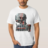 Technologie-Logo und Computerskull, T-Shirt (Vorderseite)