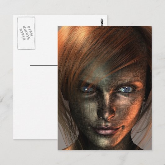 Technologie Mensch Postkarte (Vorne/Hinten)