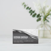 Technologie | Metallic Design Business Card Visitenkarte (Stehend Vorderseite)