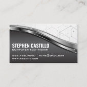 Technologie | Metallic Design Business Card Visitenkarte (Vorderseite)