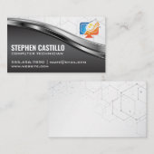 Technologie | Metallkonstruktionen | Computerlogo Visitenkarte (Vorne/Hinten)