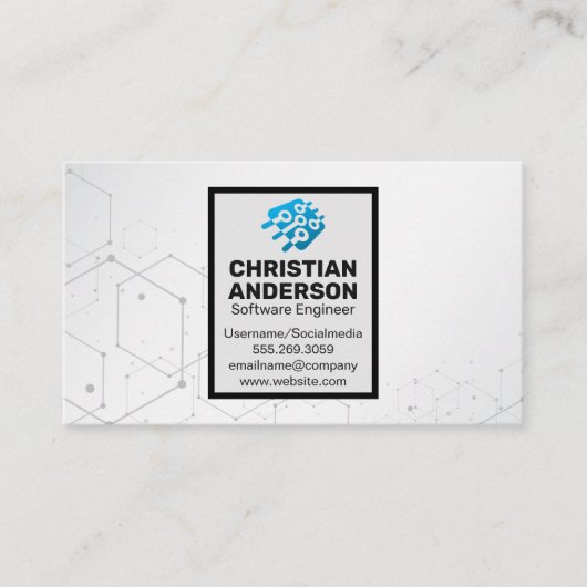 Technologie | Mikrochip-Logo Visitenkarte (Vorderseite)