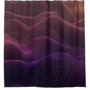 Technologie mit schwarzem Hintergrund. 3d-Illustra Duschvorhang