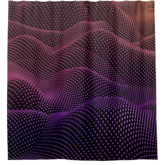 Technologie mit schwarzem Hintergrund. 3d-Illustra Duschvorhang (Vorderseite)