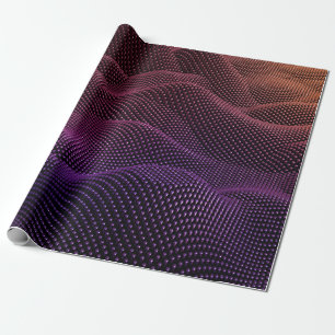 Technologie mit schwarzem Hintergrund. 3d-Illustra Geschenkpapier