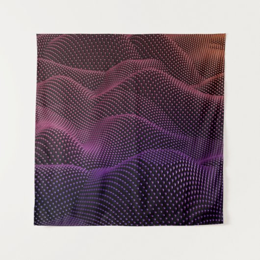 Technologie mit schwarzem Hintergrund. 3d-Illustra Wandteppich (Vorderseite)