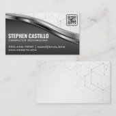 Technologie | Modern | QR-Code Visitenkarte (Vorne/Hinten)