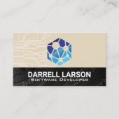 Technologie-Netzwerk-Logo | Technischer Hintergrun Visitenkarte (Vorderseite)