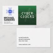 Technologie | Programmierer | Binärcode | Ai-Tech Visitenkarte (Vorne/Hinten)