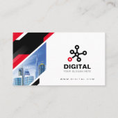 Technologie, Sicherheit, digitaler Service, Techni Visitenkarte (Rückseite)