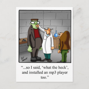 Technologie Spaß Postkarte