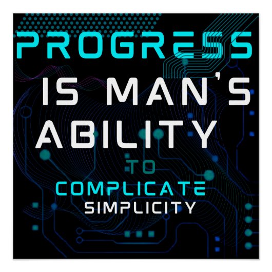 Technologie Tech Fortschritt Poster (Vorderseite)