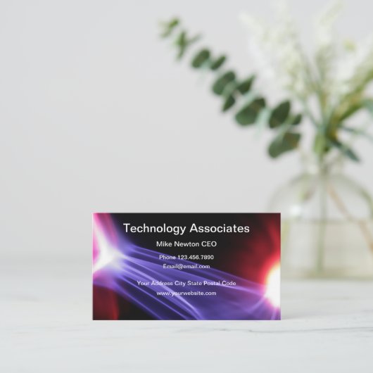 Technologie-Thema-cooler Entwurf Visitenkarte (Stehend Vorderseite)