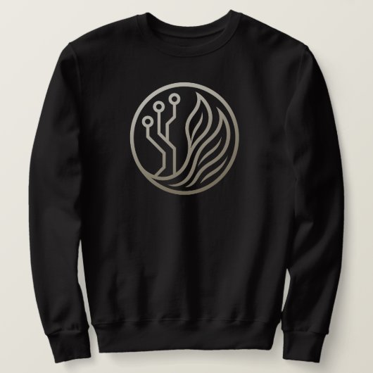 Technologie trifft Natur Organisches Blatt einer S Sweatshirt (Design vorne)