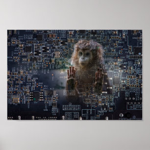 Technologie und Natur. Poster