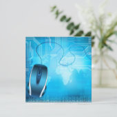 Technologiearteinladung Einladung (Stehend Vorderseite)