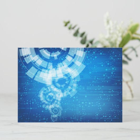 Technologiearteinladung Einladung (Stehend Vorderseite)