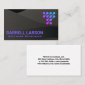 Technologieformen Logo-Design | Dunkle Schichten Visitenkarte (Vorne/Hinten)