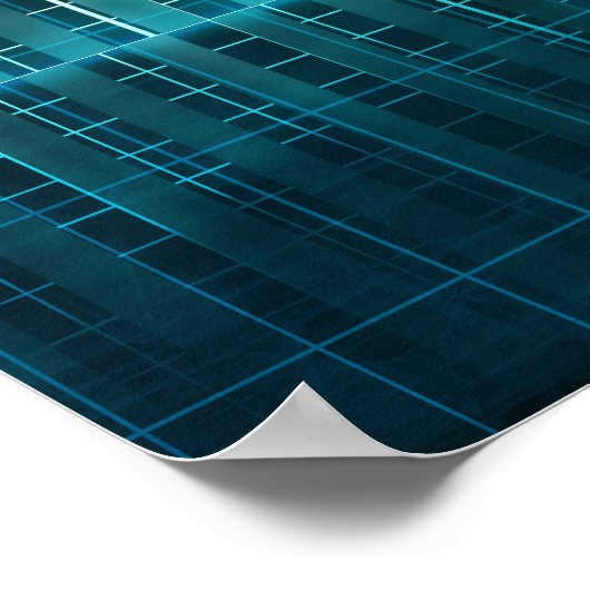 Technologiekonzept für Abstrakte Online-Medien Poster (Ecke)