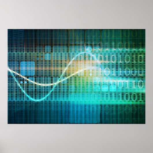 Technologiekonzept für Abstrakte Online-Medien Poster (Vorne)