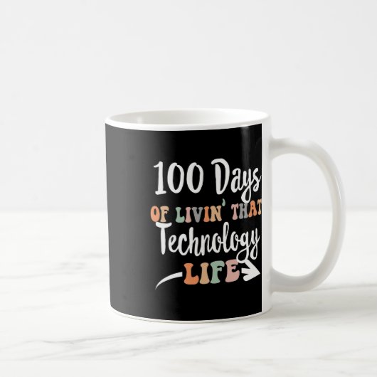 Technologietage 100. Schultag für Tech Kaffeetasse (Rechts)