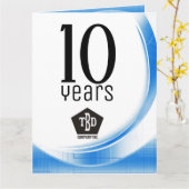 Technologiewelle - 10-jähriger Mitarbeiterjubiläum Karte (Gelbe Blume)