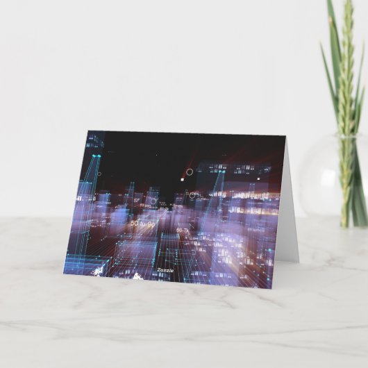 Technologisch-digitale Stadt Einladung (Rückseite)