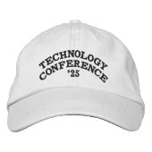 Technologische Konferenz im Retro-Stil Bestickte Baseballkappe (Vorderseite)