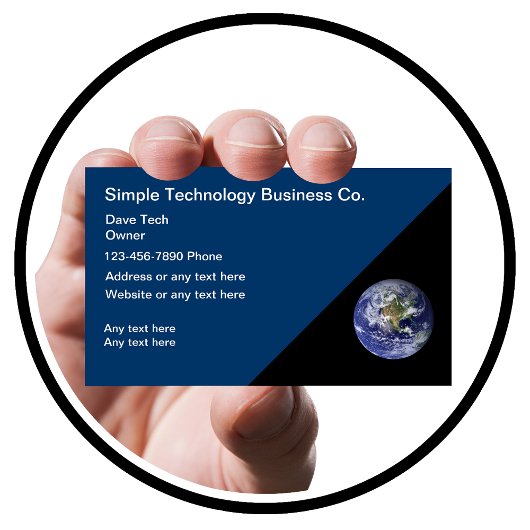 Technology Business Cards Visitenkarte