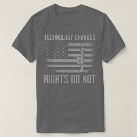 Technology Changes Rights Do Not 2nd Amendment5720 T-Shirt (Design vorne)