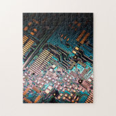 Technology Circuit Board Puzzle (Vertikal)