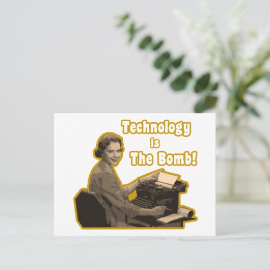 technology_is_the_bomb postkarte (Stehend Vorderseite)