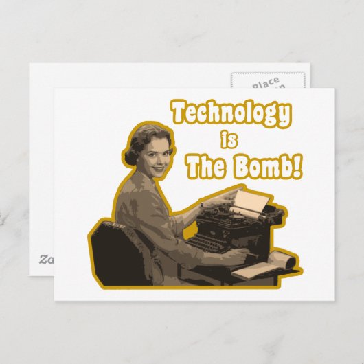 technology_is_the_bomb postkarte (Vorne/Hinten)