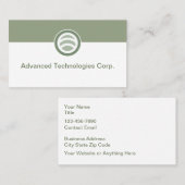 Technology Logo Business Cards Design Visitenkarte (Vorne/Hinten)