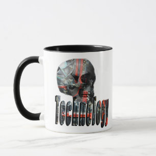 Technology Minded Skull-Logo, Tasse