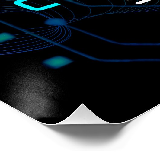 technology tech Progress  Poster (Ecke)