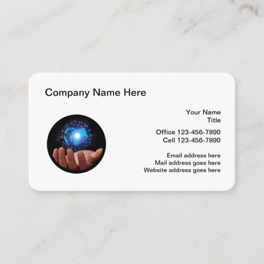 Technology Theme Business Cards Visitenkarte (Vorderseite)