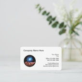 Technology Theme Business Cards Visitenkarte (Stehend Vorderseite)