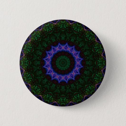 Technomancy Black Abstrakt Mandala Button (Vorderseite)