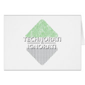 Technorati vs Ignorati Binary Card (Vorderseite (Horizontal))