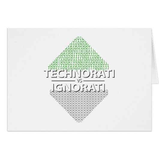 Technorati vs Ignorati Binary Card (Vorderseite (Horizontal))
